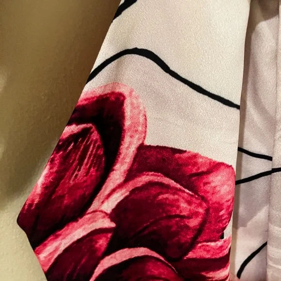 Wayward Fancies Bracelet Sleeve Floral Print Crepe Dress M - Picture 5 of 8